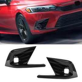Fog Light Cover for Honda Civic 11th Gen 2022 2023 2024 Glossy Black Front Fog Lamp Cover Trim