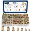 Kit de 230 tuercas de remache métricas, M3-M12, chapado en