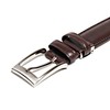 KIETH Men's Business Belt, Italian Calf Leather, Dark Brown, 50