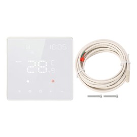Smart WiFi Thermostat Home Programmable for Tuya App Voice Control 100‑250VAC White 16A Electric Floor Heating