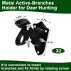 Mofuiry 2 Pack Heavy Duty Metal Branch Holder Mounted Deer