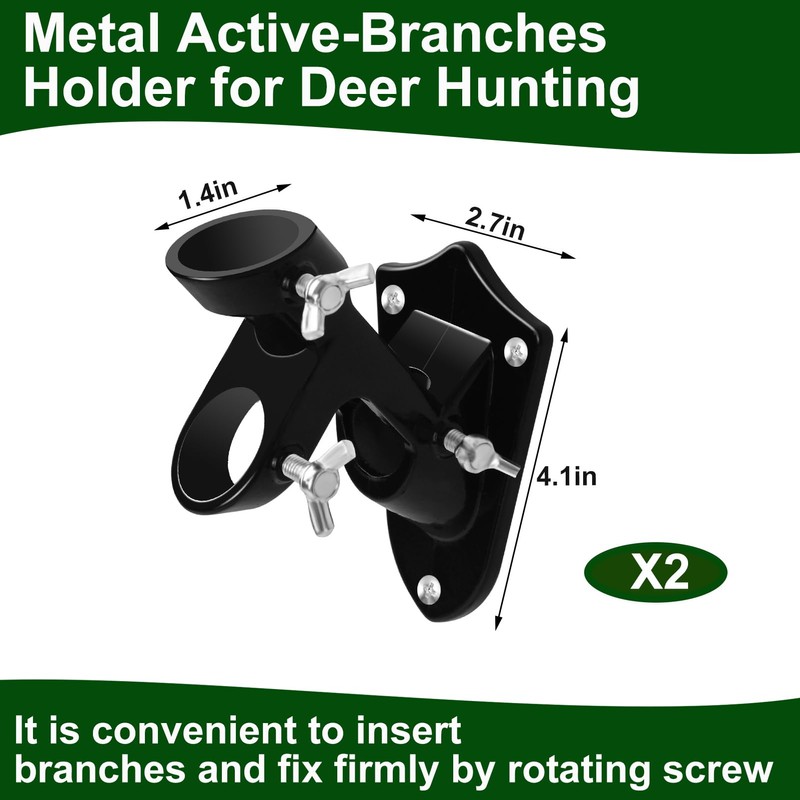 Mofuiry 2 Pack Heavy Duty Metal Branch Holder Mounted Deer