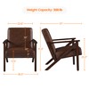 Yaheetech Accent Chair, Armchair with Strong Wood Frame, PU Leather