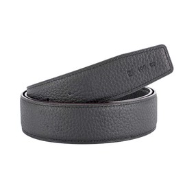 Vatee's Reversible Genuine Leather Belt Without Buckle for Men Replacement Strap 29 mm/34 mm/38 mm Wide, 199:Black/Black