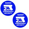 2x Protected By Second Amendment Security 3 Inch Stickers