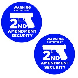 2x Protected By Second Amendment Security 3 Inch Stickers