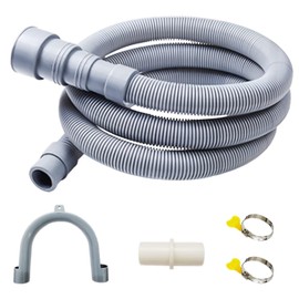 3 Meter Washing Machine Drain Hose Flexible Dishwasher Drain Hose Extension Kits Corrugated Washers Discharge Hose with Extension Adapter