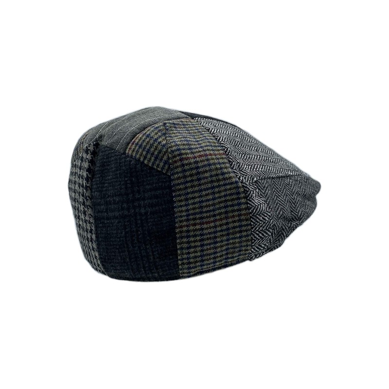 DAIDEM Multi Pattern Patchwork Wool Blend Gatsby Newsboy Ivy Hat