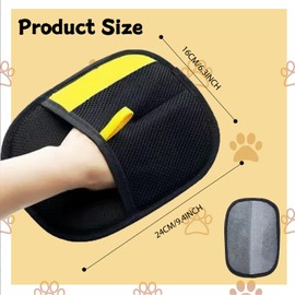 ZNDFTW 2 PCS Pet Hair Remover Gloves, Cat & Dog Grooming Mitt, Double-Sided Deshedding Glove for Washing, Brushing & Anti-Static Hair Removal, Safe for All Pets, Short & Long Fur
