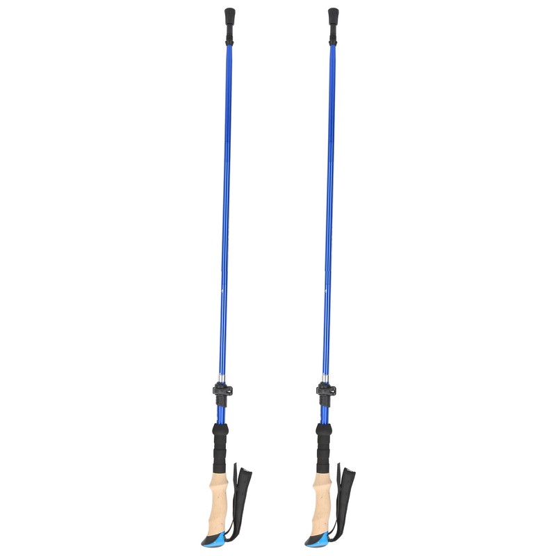 2pcs Foldable Hiking Poles Set Outdoor Walking Climbing Alpenstocks Collapsible