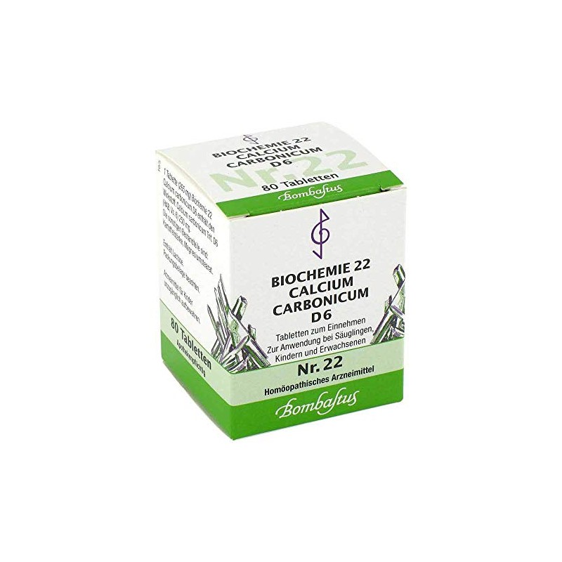 Biochemie 22 Calcium Carbonicum D 6 Tablets, Pack of 80