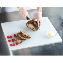 CURTA Cutting Boards for Kitchen, 20" x 14" x 0.5" White Color Coded Plastic Commercial Chopping Board with Anti Slip Surface Dishwasher Safe