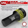 Aiourx 3/4" Drive Impact Hex Bit Socket Set, Metric,14mm, 17mm,