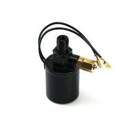 QWORK Air Horn Solenoid Valve,1/4" NPT 12V Electric Air Valve (Solenoid) for 1/4" OD Hose, Black