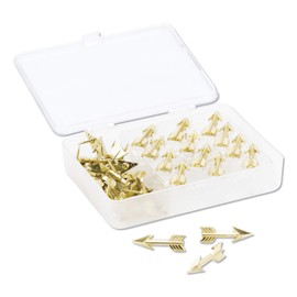 U Brands Metal Arrow Push Pins, Gold, 36-Count (3083U06-24)