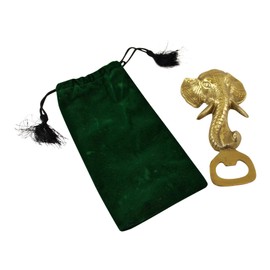 Carousel Home and Gifts Stunning Gold Effect Elephant Head Bottle Opener ~ Novelty Bar Accessory