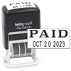 MaxMark Self-Inking Rubber Date Office Stamp with Paid Phrase &