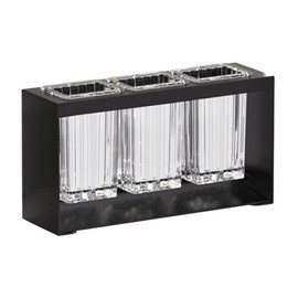 Yhuasia Cutlery Holder, Kitchen Utensil Holder, Countertop Cutlery Dryer, Tableware Holder Box, Table Top Separate 3 Cups Fork Chopsticks Kitchen Storage Cutlery Utensil Organiser