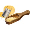 Cheese Grater With Container Stainless Steel Cheese Shredder With Wooden