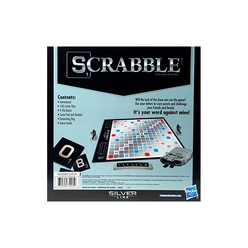 Hasbro Scrabble Silver Line Edition Board Game