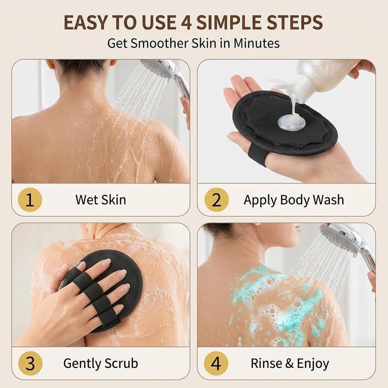 Body Washer Scrubber for Women Back Shower Bath Tool