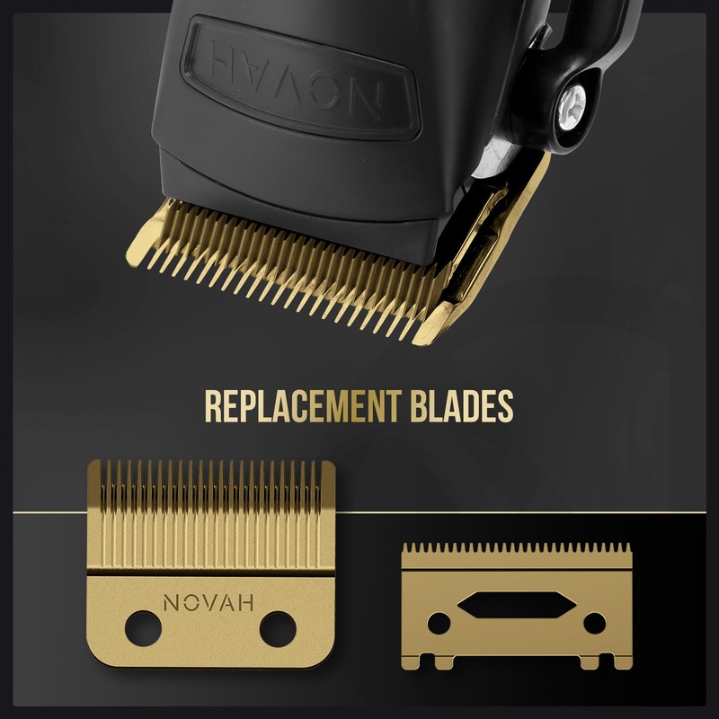 Novah - Cuchilla de repuesto dorada para Pro & Barber