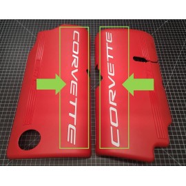 UNDERGROUND DESIGNS CORVETTE Decal Letter Inlays For C5 Fuel Rail Engine Covers Fits 1997-04 LS1 LS6 - Gloss White