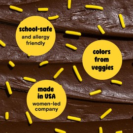 Softies and Crunchies Sprinkles by Supernatural (Sunny Yellow), Made in USA, No Artificial Dyes, Soy Free, Gluten Free, Vegan, 3oz