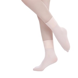 MIXLAC Calze da balletto rosa senza cuciture per ragazze, confezione da 3 paia, morbide e traspiranti (EU 32–36)