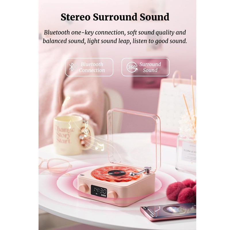 2024 Aqua Speaker, Record Player, Waves Record Player, Stylish Speaker