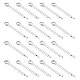 sourcing map 100Pcs 3.2mmx25mm Zinc-Plated Carbon Steel Cotter Pin, Split Pin Fastener Clips Split Cotter for Household Appliances, Sports Equipment, Car Mechanics Repair (White)