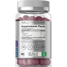 Horbäach Zinc 50mg | 70 Gummies | Mixed Berry Flavor | Vegan, Non-GMO and Gluten Free Formula | Zinc Citrate Dietary Supplement