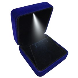 GBYAN Velvet Earring Box with LED Light, Stud Earring Gift Box Jewelry Display Case for Proposal,Engagement, Wedding and Birthday