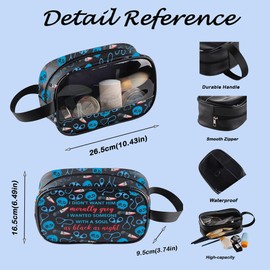 Dark Romance Book Inspired Gift Skull Clear Cosmetic Bag Dark Romance Bookish Gift for Book Nerd (AS Night BagCA)