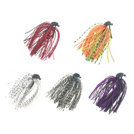 Orurudo Fishing Gear qb100086c01n0 Rubber Jig, 5 Color Set, Lure Set, Perfect for Black Bass and Sea Bass Fishing, Chinning and Sporning, Super Classic Black Head Jig, 0.5 oz (14 g)