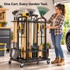 SOYEEZE 3 Tier Garden Tool Organizer Cart, Heavy Duty Metal