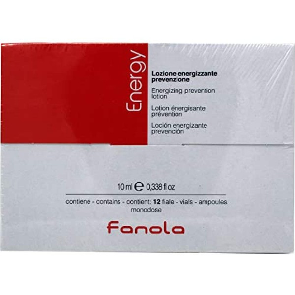 Fanola Energizing Lotion, Anti Hair-Loss Lotion for Nourish and Stimulate Hair Scalp Activity, for Fine and Weak Hair, Enriched Formula with Rosemary and Nettle Extracts, 100ml par 12 Pieces