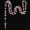 Communion Rosary Necklace Beads with Velvet Gift Bag Catholic Rosary