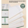 Spiral Notebook Journal, 360 Pages College Ruled Notebooks, Lined Thick