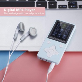 Denash MP3 MP4 Music Player, Mini Portable Lossless HIFI Music Digital Audio Player with Headphone(Blue)