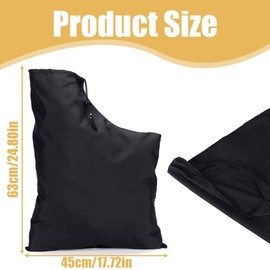 MIRKUZI Leaf Blower Accessories & Leaf Vacuum Accessories 1 Piece Leaf Blower Vacuum Collection Bag 63 x 45 cm Leaf Blower Bag Waterproof Oxford Leaf Blower Replacement Collection Bag (Black)