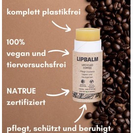 CIRCLY Lip Balm with Coffee Oil, Coconut Oil and Shea Butter for Dry Lips in Environmentally Friendly Cardboard Sleeve Certified 1 Pack (1 x 5.5 g) Known from 2 Minutes 2 Millions