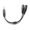jojofuny 3pcs Headset Adapter Splitter for Headphone and Microphone Position