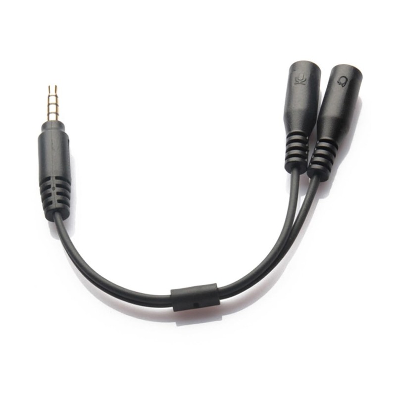 jojofuny 3pcs Headset Adapter Splitter for Headphone and Microphone Position