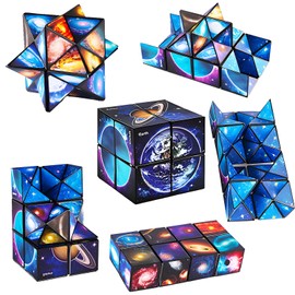 DxxD Infinity Cube Star for Kids, 6 7 8 9 10 11 Year Old Boy Girls Gifts, Fidget Toys Magic Cube Planet, Fidget Puzzles Smart Games Toy for Ages 8-12 Birthday Presents, Autism Travel Cube for Children
