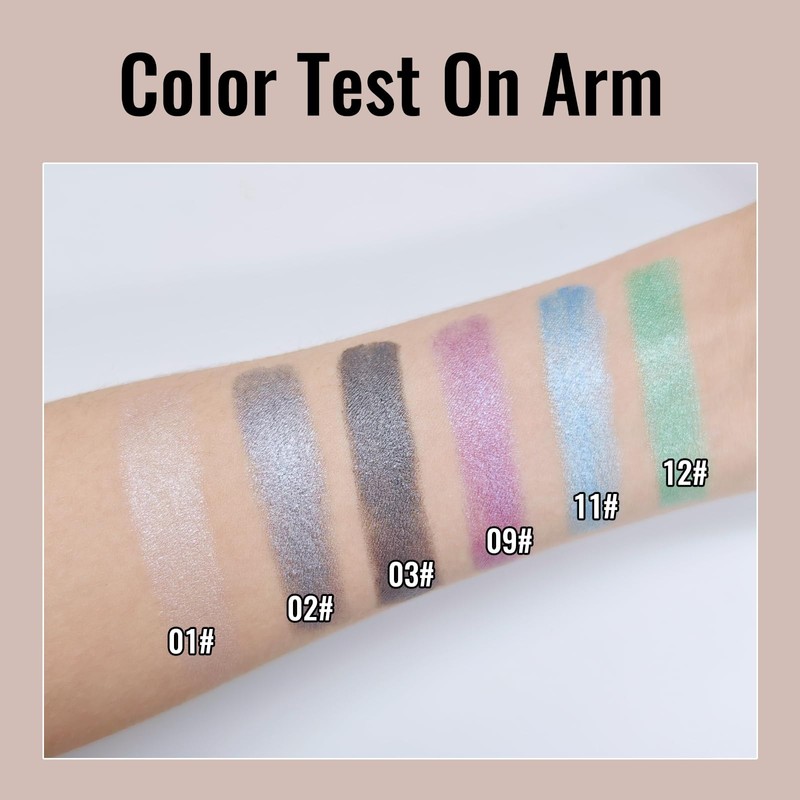 Erinde White Glitter Eyeshadow Pen, Waterproof & Long-Lasting White Eyeshadow