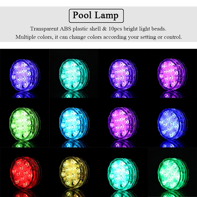 LED Multi color Waterproof Lamp with Remote Controller for Party
