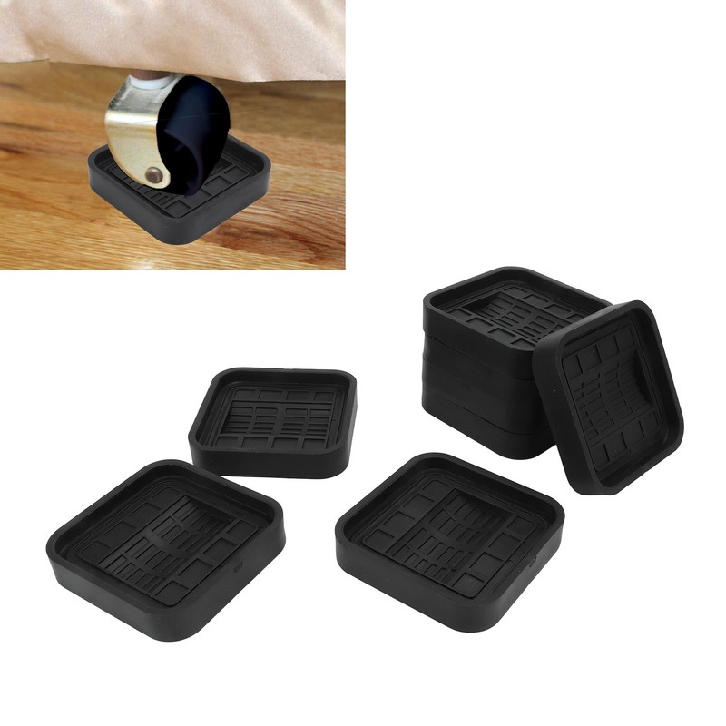8pcs Wheel Stoppers Rubber Universal Scratch Proof Bed Sofa Caster