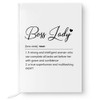 XQLZY Funny Lady Boss White Hardcover Journal, Double-Sided 160 Blank