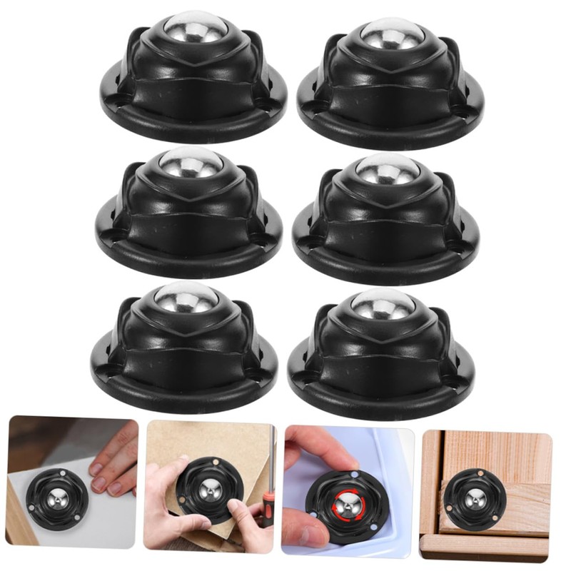 Zerodeko 6 Piezas Mini Ruedas Adhesivas Giratorias para Muebles Y